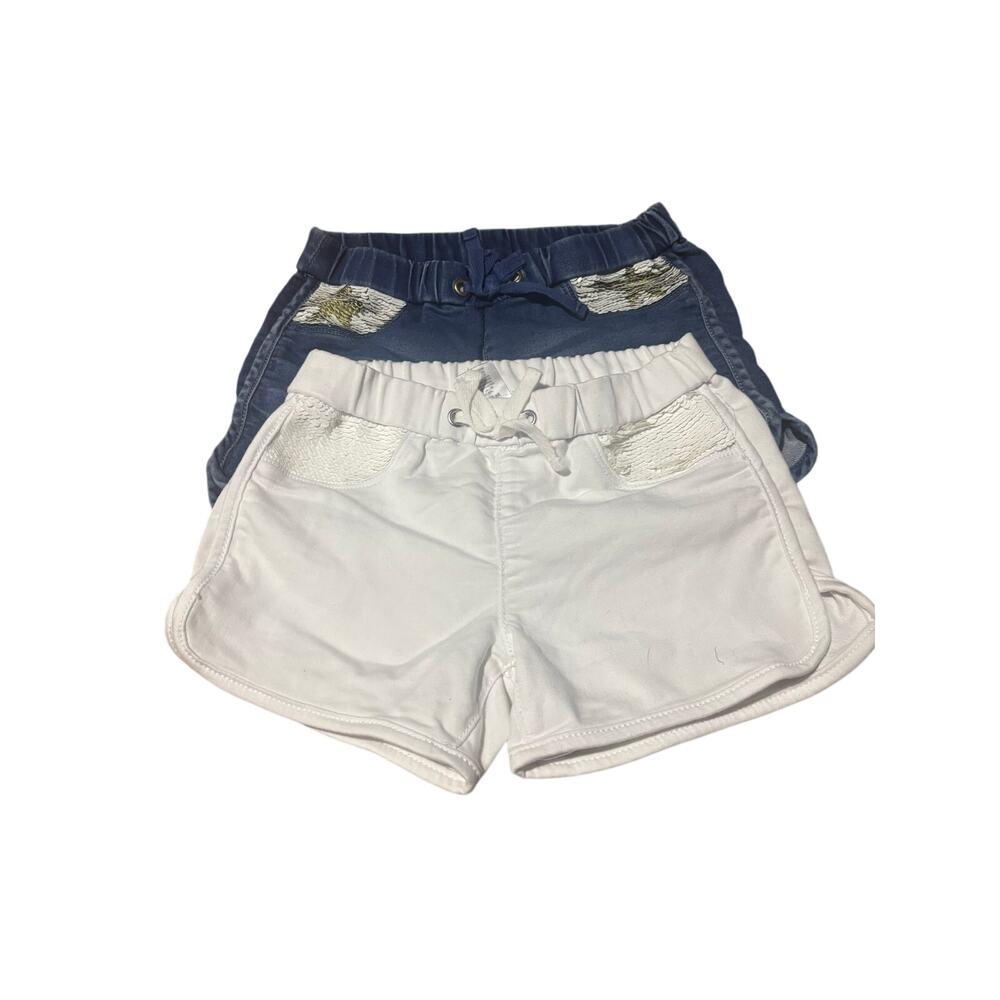 Members Mark 6/6x denim track short white denim track short bundle of same euc